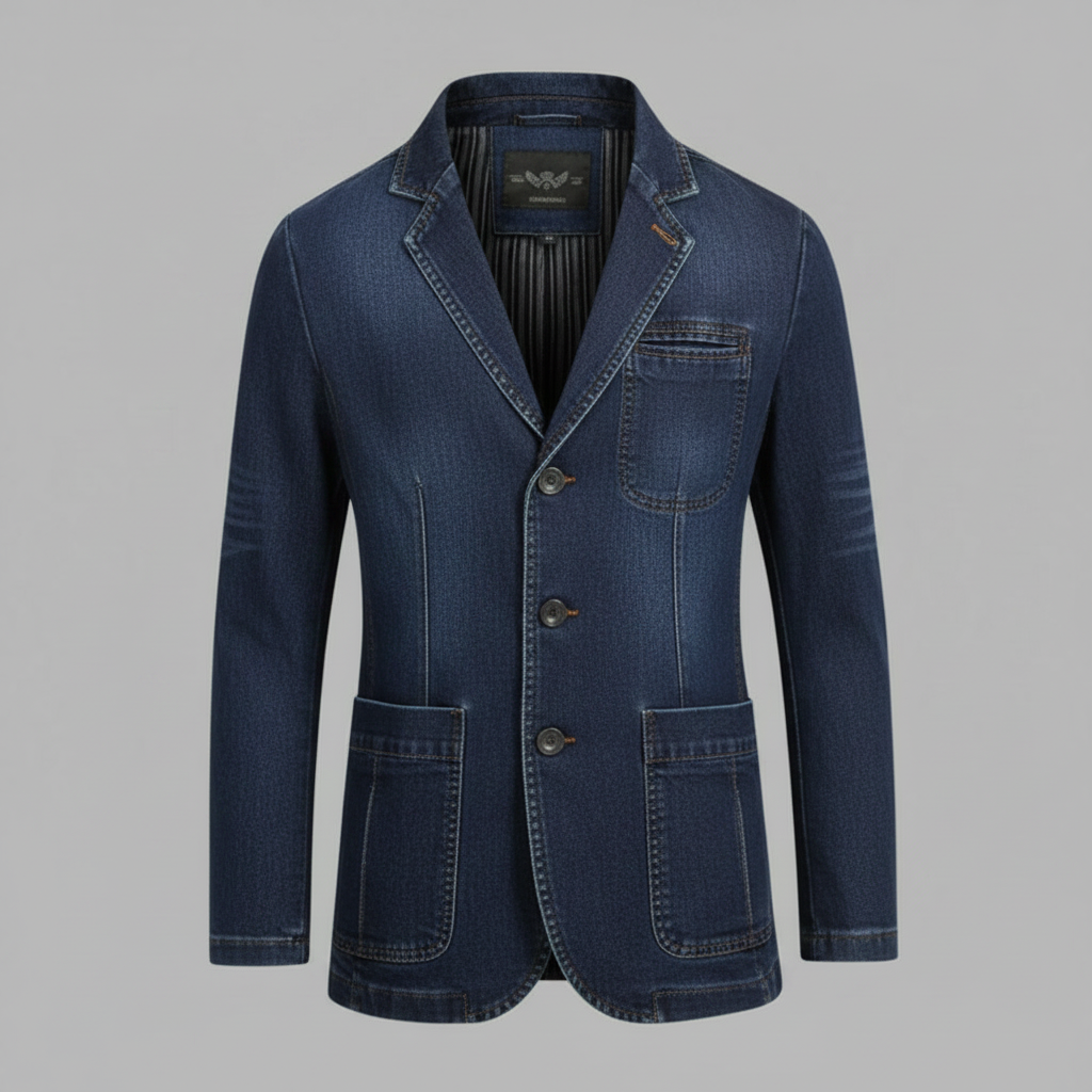 Maßgeschneiderter Jeansblazer Herren | Moderner Denim Blazer