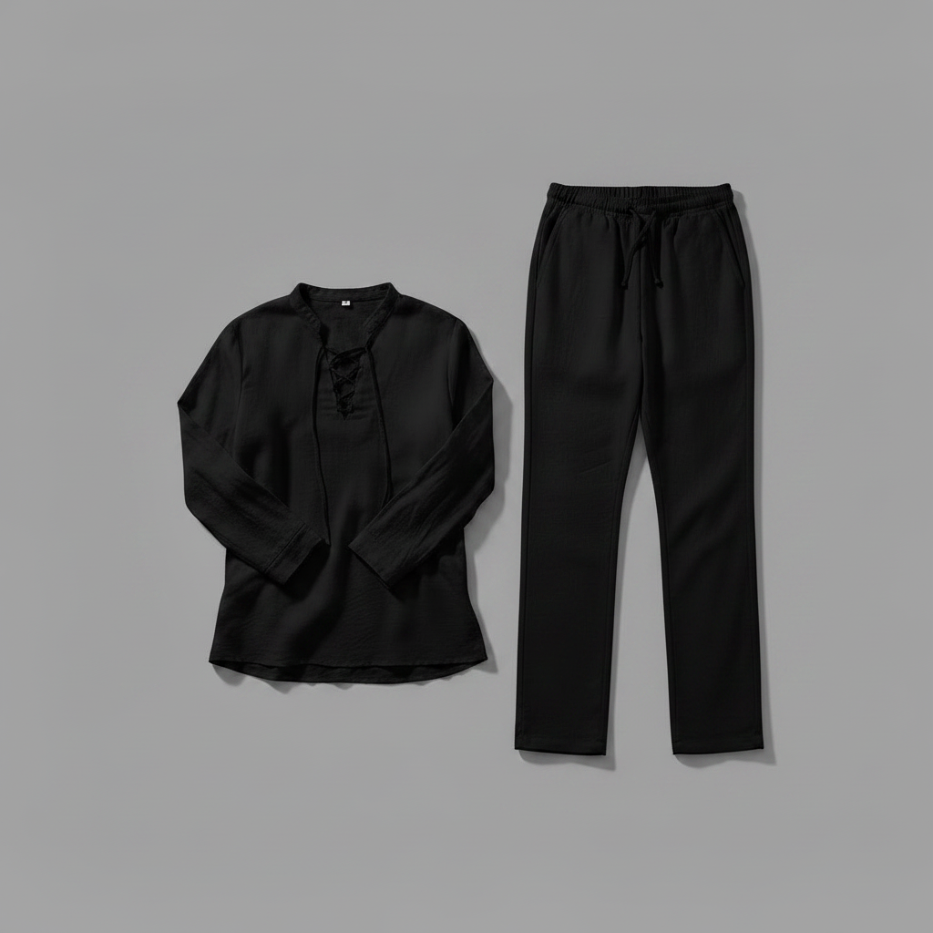 Milo Leinen-Set | Zweiteiliges Herren-Outfit in Weiß