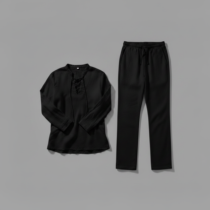Milo Leinen-Set | Zweiteiliges Herren-Outfit in Weiß