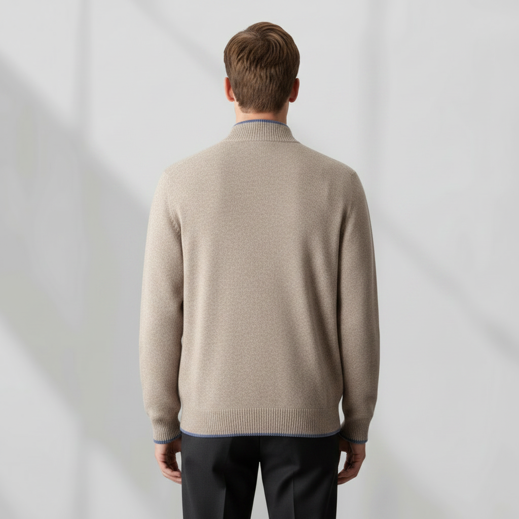 Herren Zip-Jacke Laurent | Elegante Strickjacke