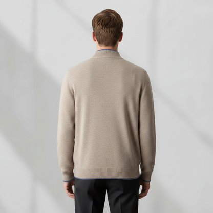 Herren Zip-Jacke Laurent | Elegante Strickjacke