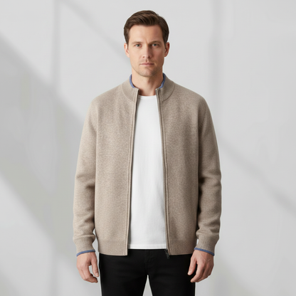 Herren Zip-Jacke Laurent | Elegante Strickjacke