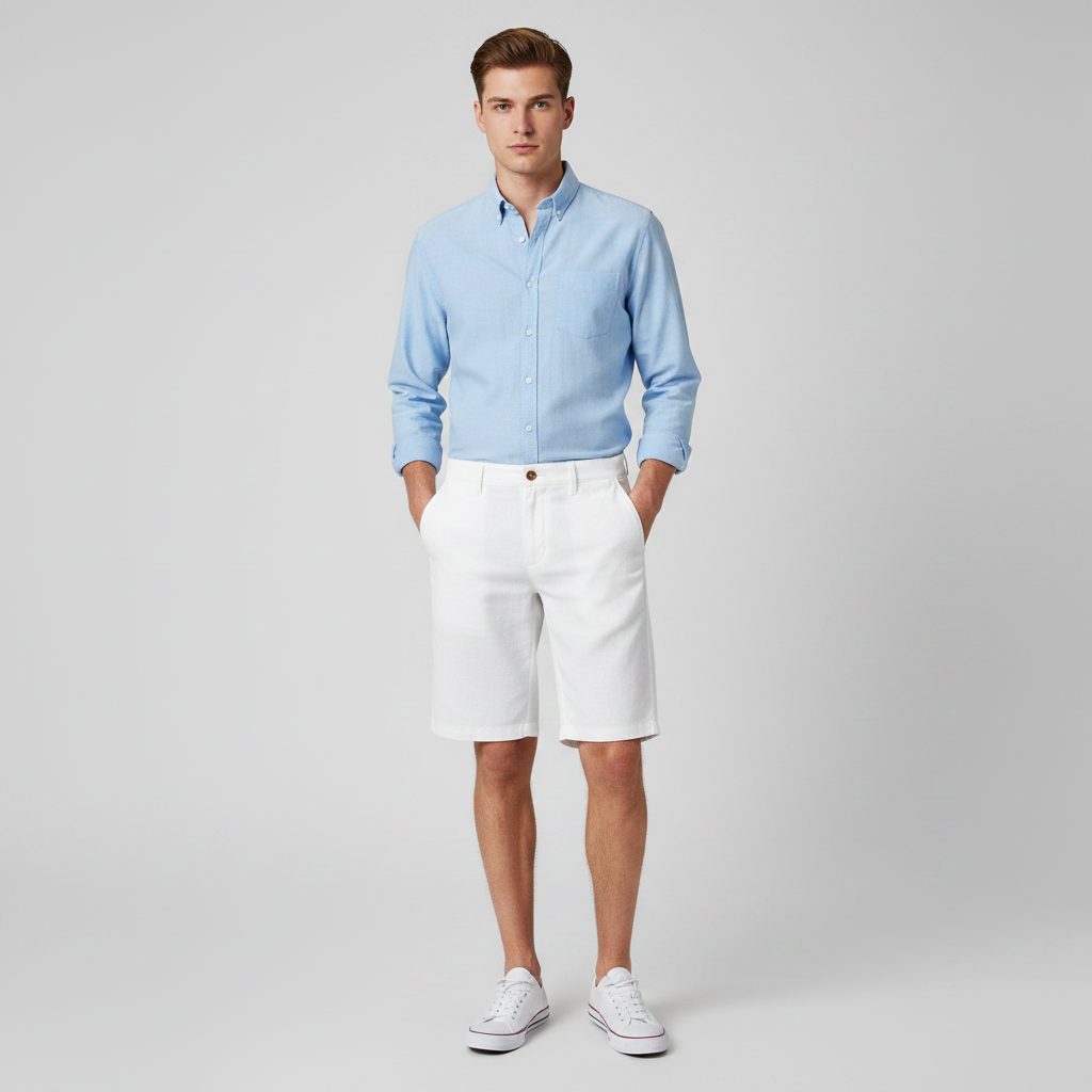 Herren Leinen Shorts | Atmungsaktive Sommerhose Komfortabel