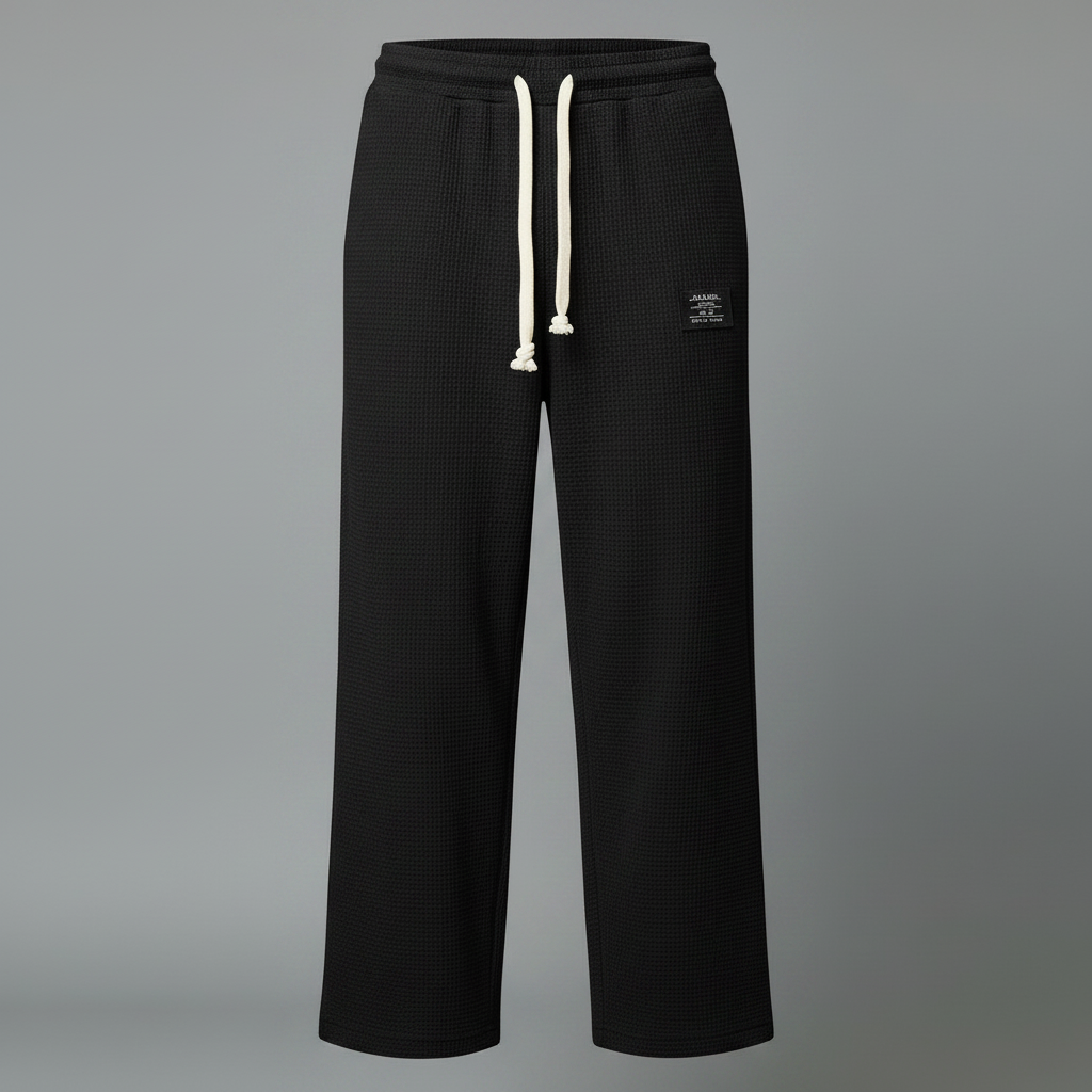 Herren Waffelstrick-Jogginghose mit Kordelzug | Freizeit Hose