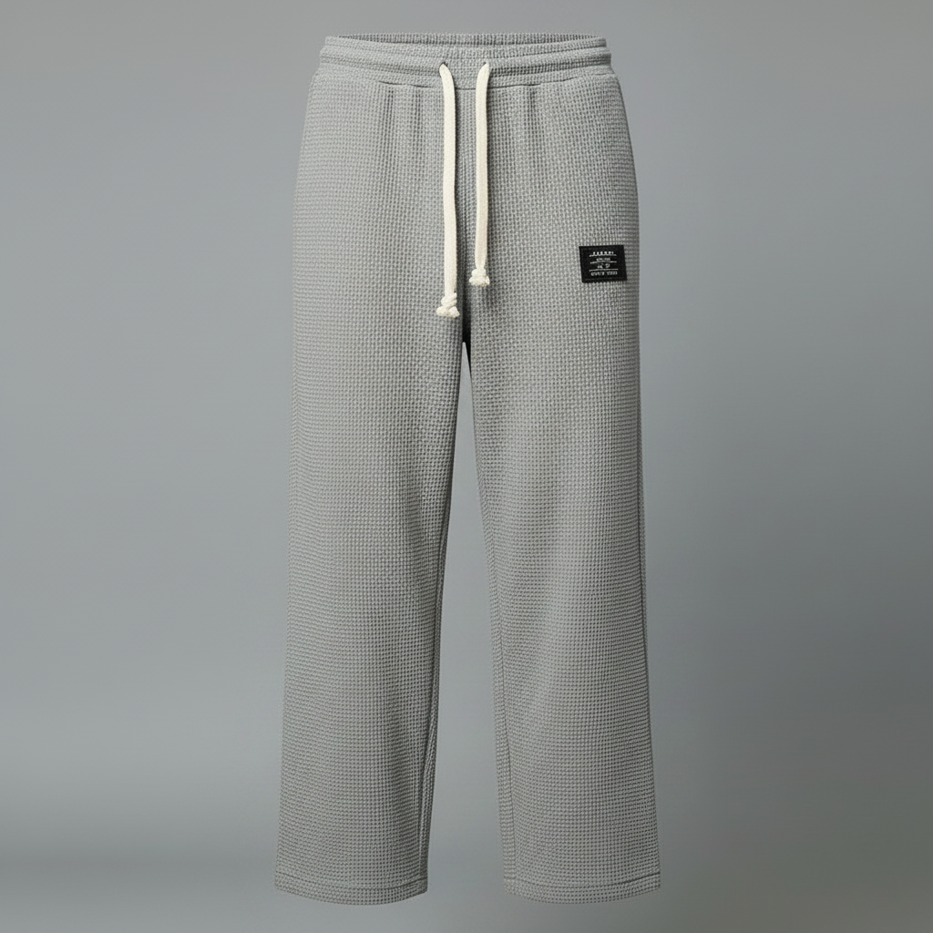 Herren Waffelstrick-Jogginghose mit Kordelzug | Freizeit Hose