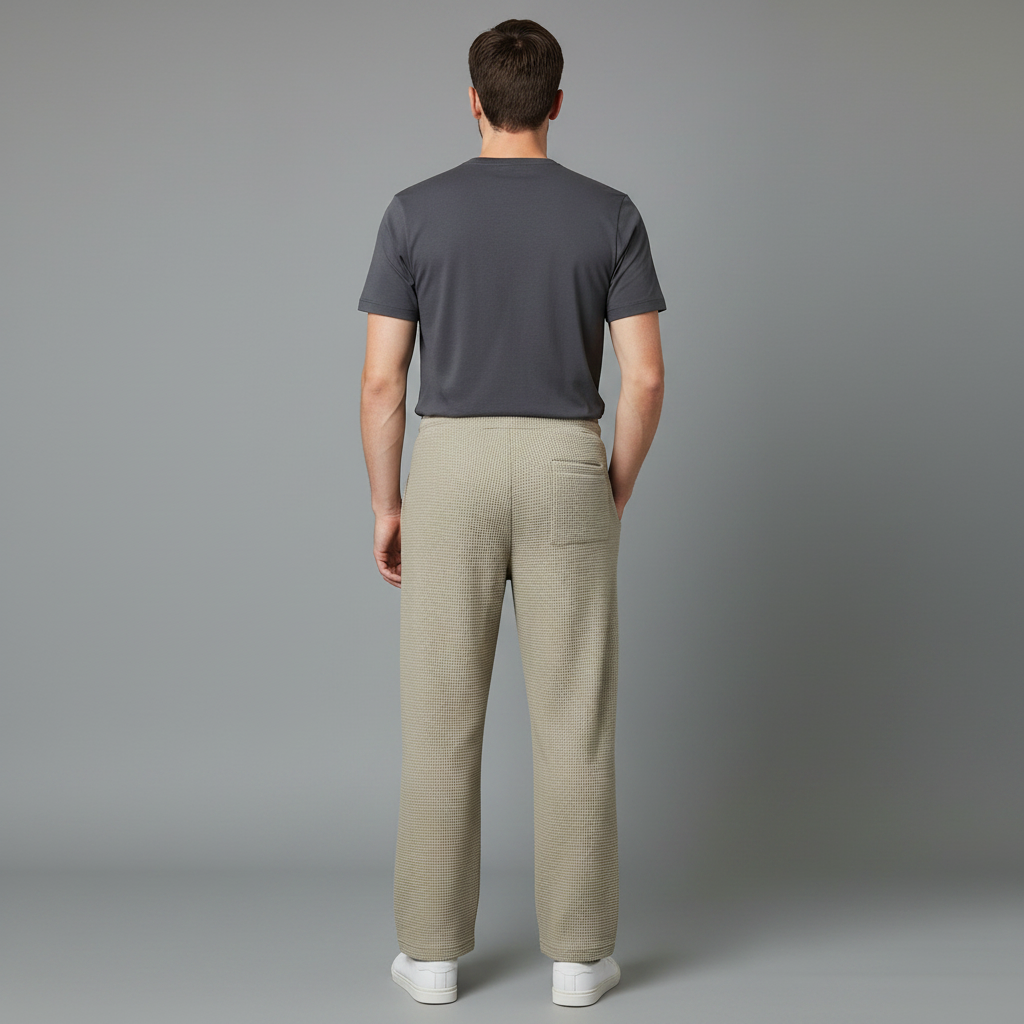 Herren Waffelstrick-Jogginghose mit Kordelzug | Freizeit Hose