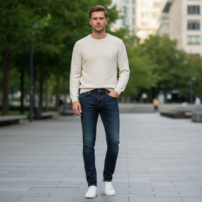 Herrenjeans Johnny | Bequeme Gerade Passform Denimhose