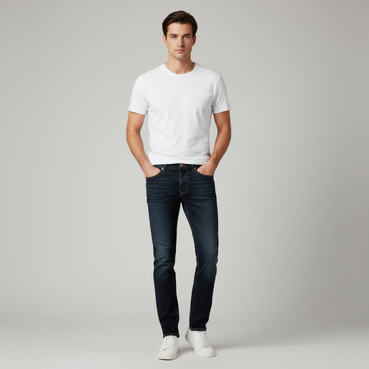Herrenjeans Johnny | Bequeme Gerade Passform Denimhose