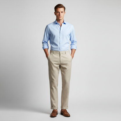 Leinenhose für Herren | Atmungsaktive Sommerhose mit geradem Schnitt