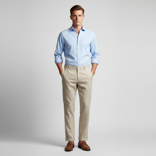 Leinenhose für Herren | Atmungsaktive Sommerhose mit geradem Schnitt