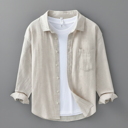 Marseille Premium Leinenhemd | Herren Hemd Langarm
