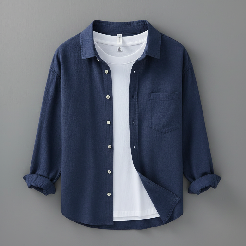 Marseille Premium Leinenhemd | Herren Hemd Langarm