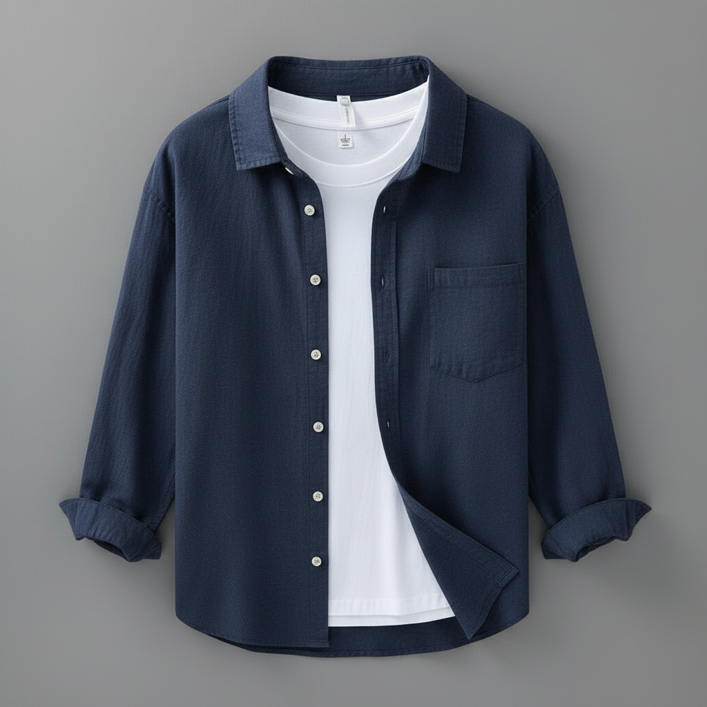 Marseille Premium Leinenhemd | Herren Hemd Langarm