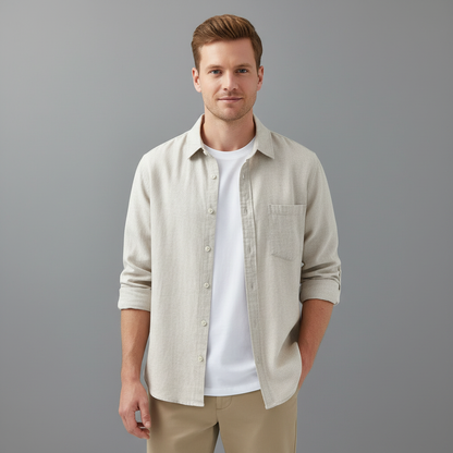 Marseille Premium Leinenhemd | Herren Hemd Langarm