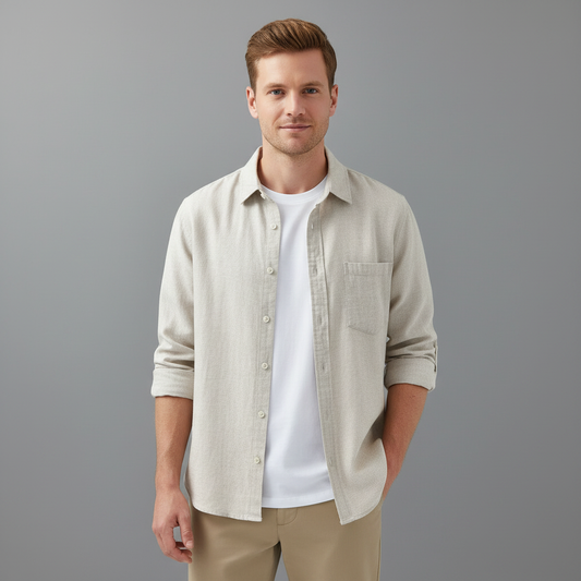 Marseille Premium Leinenhemd | Herren Hemd Langarm
