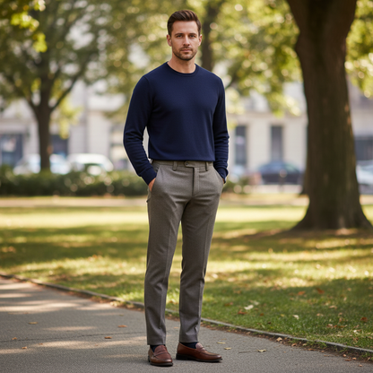 Oliver Chino Hose Herren | Polyester-Wolle-Mix