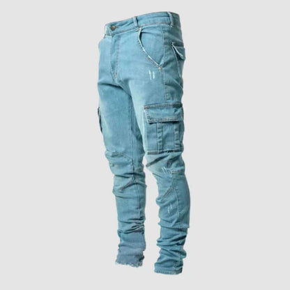 Slim-Fit Cargohose Herren | Stretch-Denim Cargo Hosen