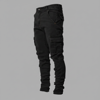 Slim-Fit Cargohose Herren | Stretch-Denim Cargo Hosen