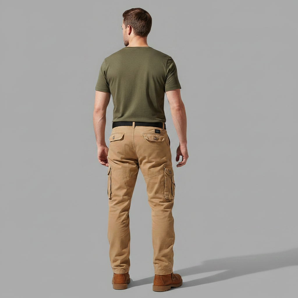 Cargohose Herren | Entspannte Passform mit Verstellbaren Bündchen