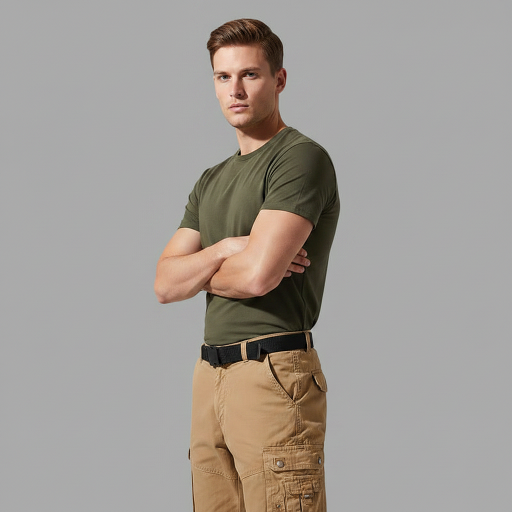 Cargohose Herren | Entspannte Passform mit Verstellbaren Bündchen