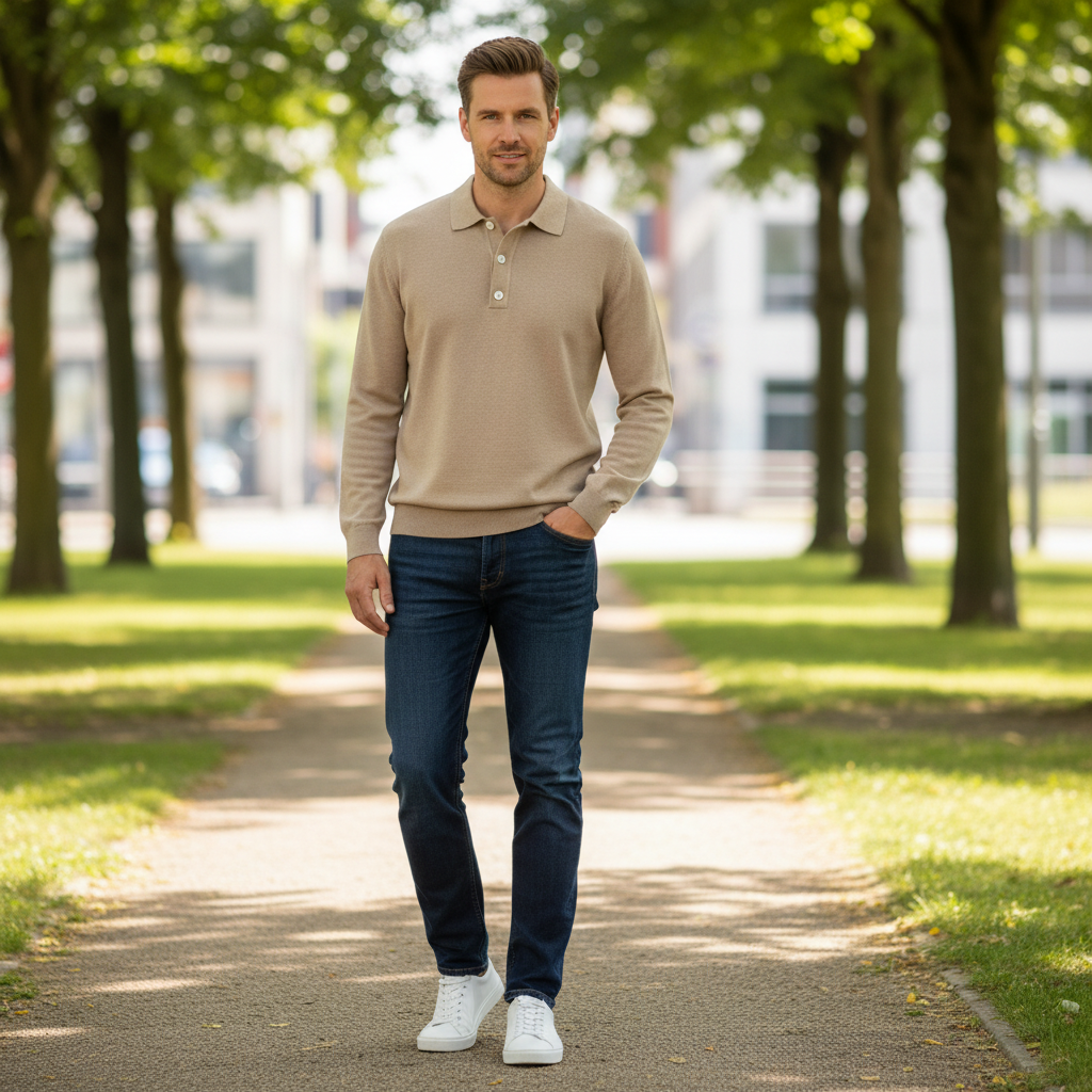Langarm-Poloshirt Herren | Klassisch & Vielseitig