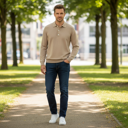 Langarm-Poloshirt Herren | Klassisch & Vielseitig
