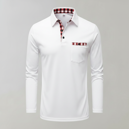 Klassisches Langarm Poloshirt Herren | Bequemes Poloshirt