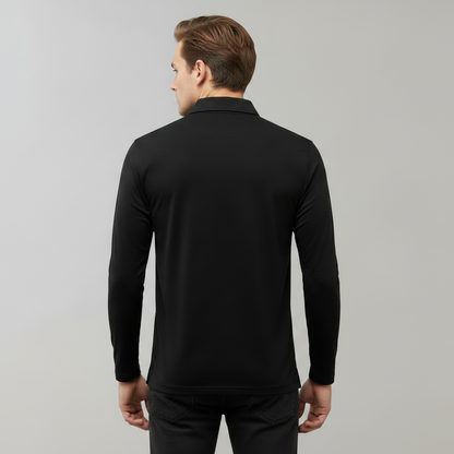 Klassisches Langarm Poloshirt Herren | Bequemes Poloshirt